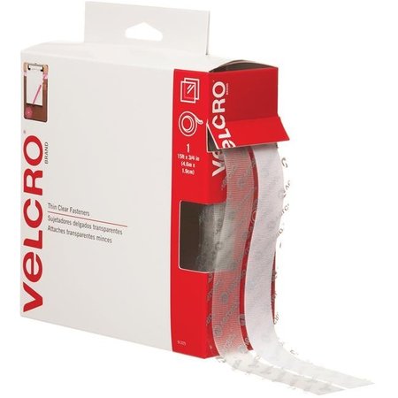 BOX PARTNERS Box Partners VEL150 0.75 in. x 15 ft. Clear Cloth Hook & Eye Brand Tape Combo Pack VEL150